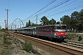 La BB 9335 sur le TER Bordeaux - Pau, vu dans la ligne droite entre Laluque et Dax le 15.04.2008